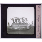 Le Musée de marine au Louvre. Barque américaine avec rameurs.