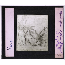 Le Dessin au Musée du Louvre. Mantegna. 2 génies effrayant un enfant.