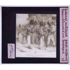 La Garde nationale. Son histoire, ses uniformes (1789-1871). Rassemblement d'une compagnie.