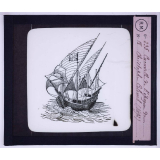 La Marine depuis les origines jusqu'au XVIIe siècle. Caravelle de l'époque de Christophe Colomb (1492).