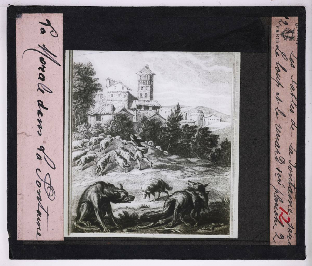 Fables de La Fontaine. 2e partie. Le loup et le renard, 1ere planche.