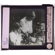 L'Effort des femmes britanniques pendant la guerre. Laboratoire de pathologie à l'hôpital militaire d'Endell street.