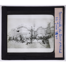 La Révolution de 1848. Barricade du Pont Saint-Michel, 23 juin 1848.