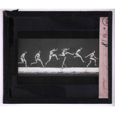 Education physique. La gymnastique. Chronophotographie d'un saut.