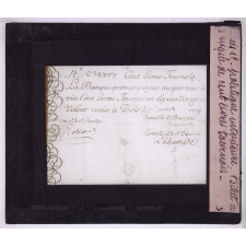 Louis XV. Politique intérieure. Billet de banque de cent livres tournois.