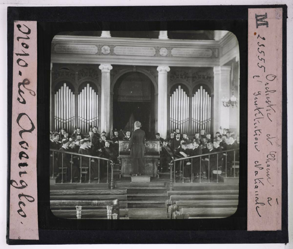 Protection et éducation des aveugles. Orchestre et chant à l'institution nationale.