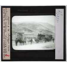 La Bolivie. Corocoro. Voiture publique avec attelage de 6 mules.