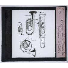 L'Acoustique et les instruments de musique. Saxhorn-alto, Cornet, Cor, Trombone à piston.