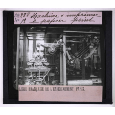 Une Visite au Conservatoire des Arts et Métiers. Machine à imprimer le papier peint.