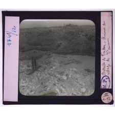 Guerre 1914-1918. Champs de bataille. Bataille de Verdun. Ruines du village de Vaux.