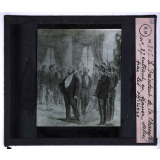 Le Palais-Bourbon. Le Président de la Chambre entrant en séance salué par les officiers.