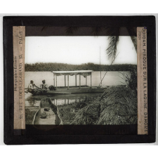 Colonies Dahomey. Ouidah. Pirogue sur la lagune.