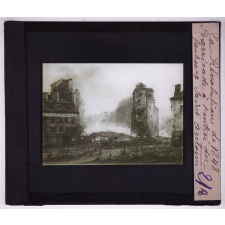 Paris sous la Seconde République (1848-1852). Barricade à l'entrée du faubourg Saint Antoine.