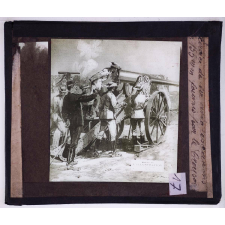 Guerre des Boërs. Exercice de tir avec les canons de 155 mm fournis par le Creusot.