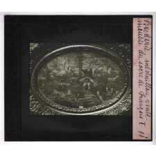 La Broderie. Médaillon ovale. Meuble du sacre de François I.