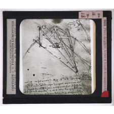 L'Art de voler chez nos ancêtres - Léonard de Vinci, constructeur d'aéroplanes. Place du pilote, levier et treuils de commande.