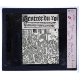 Origines de l'imprimerie en France. Une des planches du livre écrite par Pierre le Caron.