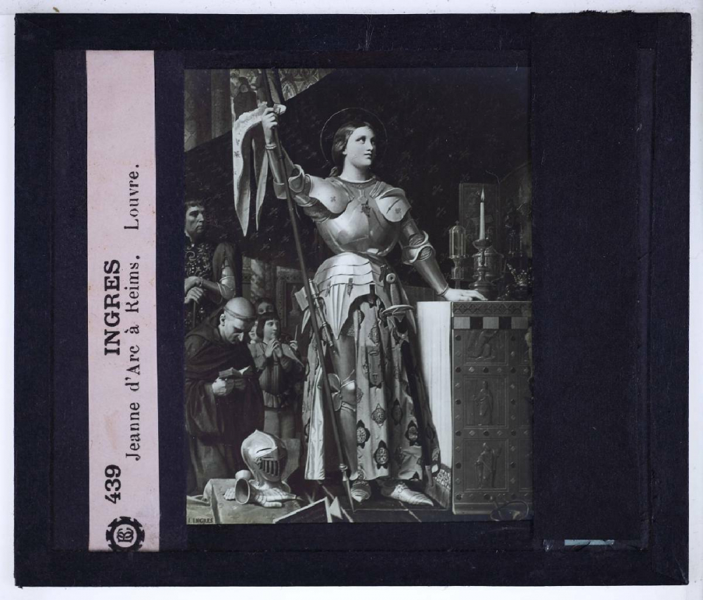 Les Femmes célèbres. Ingres. Jeanne d'Arc à Reims. Louvre.