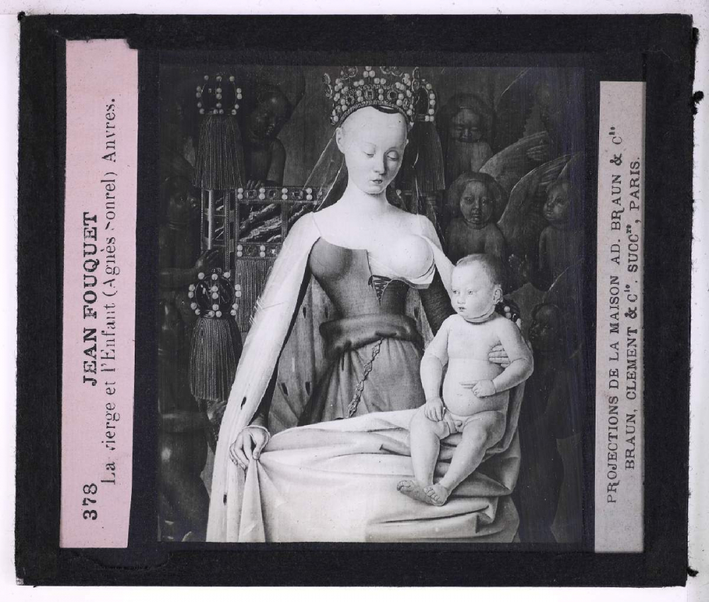 Les Primitifs français (La peinture en France aux XIVe, XVe et XVIe siècles). Jean Fouquet. La Vierge et l'Enfant (Agnès Sonrel) Anvres.