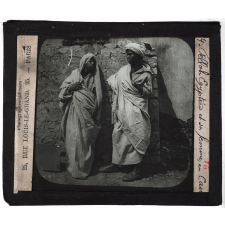 Egypte. Fellah Egyptien et sa femme au Caire.