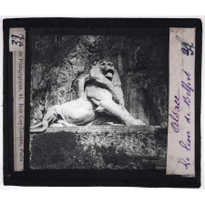 Vosges, Plateau lorrain, Alsace. Le Lion de Belfort.