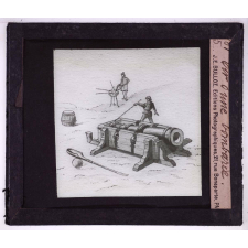 L'Artillerie à travers les âges. Tir d'une bombarde.