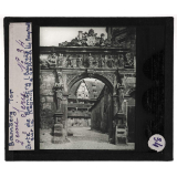 Allemagne. Bamberg Tor, Porte de Bamberg sur la Raynitz à 40 Km de Bayreuth. 