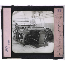 L'Imprimerie des origines à 1900. Machine lithographique.