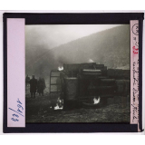 La Retraite des Serbes en Albanie après la campagne de 1915. La destruction du matériel roulant à Lioum-Koula.