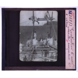Les Travaux du génie dans un régiment de sapeurs mineurs. I. Fascinages, passerelles, ponts. Construction d'une passerelle suspendue à cadres.