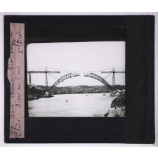 Les Ponts. Pont Maria-Pia sur le Douro, pose de l'arc, 2ème partie.