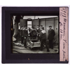 L'Artillerie à travers les âges. Manoeuvre d'une pièce de 14 cm.