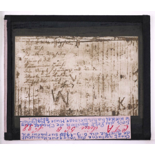 Goethe (II). Chant nocturne du voyageur. Manuscrit de Goethe du 6-9-1780 sur paroi en bois du petit pavillon de chasse sur le Kickelhahn. Weimar, Musée National Goethe.