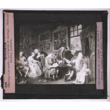 La Peinture allemande et la peinture anglaise. Hogarth. Mariage à la mode. Le Contrat de mariage. National Gallery, Londres.