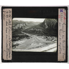 Conservation des terres en montagne et sur les pentes. Action de la forêt sur le sol et sur le régime des eaux, pâturages, prés, bois, correction des torrents. Torrent du Rieulet. Vue du cône de déjections.