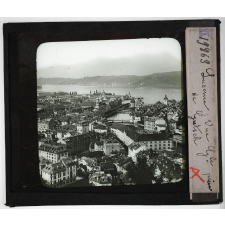 Suisse, les villes. Lucerne : Vue générale prise de Gutsch.