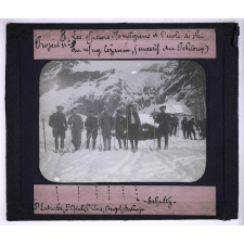 Le Ski. Les officiers norvégiens et l'école de ski au refuge Cézanne (massif du Pelvoux).