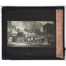 Les Moyens de transport à travers les âges. Triomphe de Voltaire.