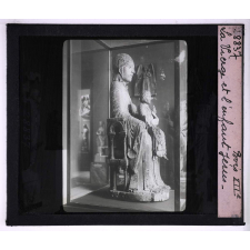 Œuvres des musées parisiens. Bois, XIIe, la Vierge et l'enfant Jésus. 
