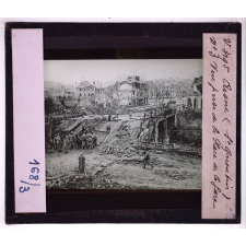 L'Aisne en 1918. St Quentin. Vue prise de la Place de la gare.