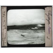 Géographie divers. Panorama of morrie geyser bassin. Yellowstone Park.