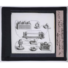 Applications électriques moteurs, piles, machines. Exp. Électricité de 1881. Balance d'induction de Huglos.