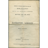 Expériences agricoles. Notices sur les vues.
