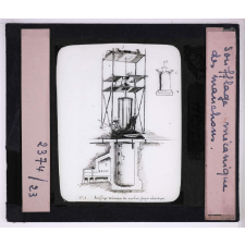 Le Verre à vitres. Soufflage mécanique des manchons.