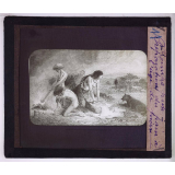 L'Homme préhistorique. Préparation du pain à l'âge de pierre.