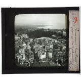 Suisse, les villes. Lausanne : Vue panoramique prise de la Cathédrale vers le lac.