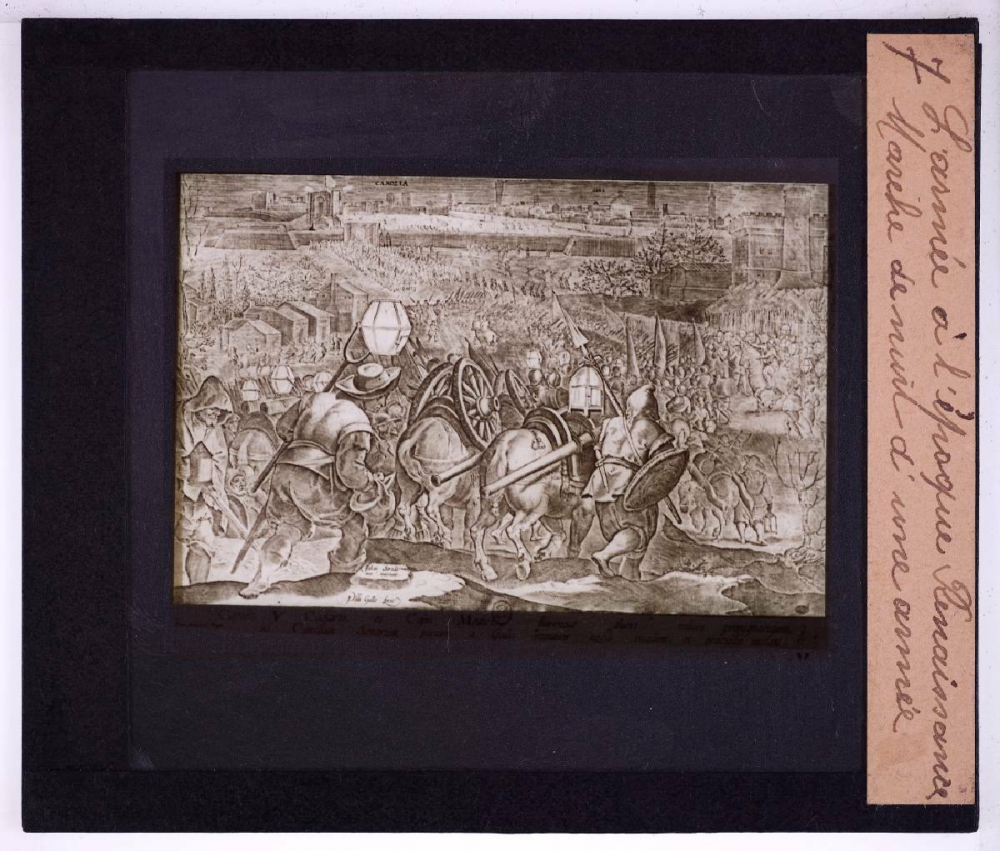 L'Armée à l'époque de la Renaissance. Marche de nuit d'une armée.