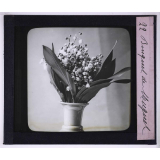 L'Art à l'école, décoration par les fleurs de printemps. Bouquet de muguet.