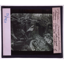 Guerre 1914-1918. Champs de bataille. Somme. Convoi allemand détruit par notre artillerie.