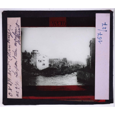 Le Nord en 1918. Maubeuge. Le pont du moulin détruit.